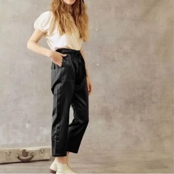 The Great. Convertible Satin Trousers Black XS - Picture 4 of 13
